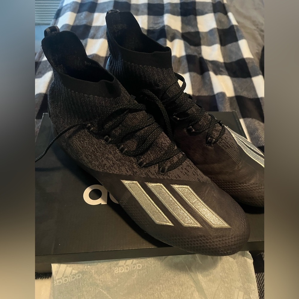 Black Adidas Primeknit Football cleats sz 12.5